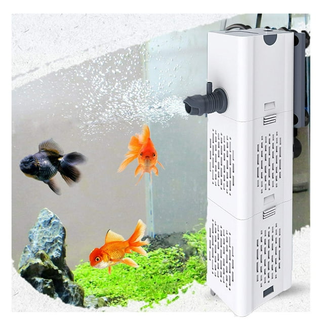 Filtro de pecera ultra silencioso 4 en 1 Filtro interno para acuario, bomba de filtro de agua sumergible de 500-1800 l/h Filtro multifuncional