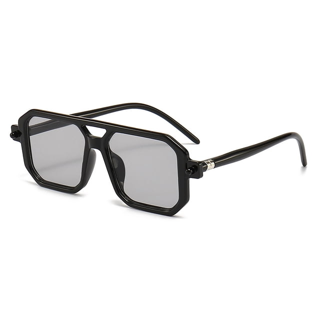 Gafas de sol poligonales de doble haz, gafas de sol de nicho de moda para mujer, gafas retro con patas redondas, gafas literarias anti-azul XianweiShao 9024715089700