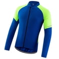 thumbnail image 6 of NFTIGB Men's Basic Riding Jerseys Full Zipper Long Sleeves Bike Shirt Reflective Strips Breathable Windbreaker Mountain Biking, Dark Blue, Large (9.45 in / 24 cm), 6 of 9