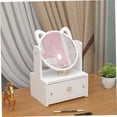 thumbnail image 5 of 1 espejo de tocador y escritorio, espejo de maquillaje, espejo de tocador de gato, espejo de mesa para baño, espejo cosmético de pared, gabinete de almacenamiento de plástico completo, 5 of 5