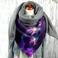 thumbnail image 4 of Women's Scarf Warm Windproof Fashion Printed Double Layer Buckle Winter Wrap Scarf Neck Warm, 4 of 6