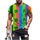 thumbnail image 2 of Tops para hombre, blusas y camisas de manga corta con cuello redondo para hombre, jersey informal con cuello redondo estampado para hombre, pantalones cortos deportivos para fitness, blusa de poliéste, 2 of 5
