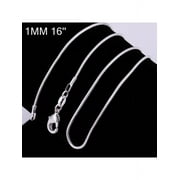16 18 20 22 24 inch 925 Sterling Silver Curb Chain Link Necklace Bracelet 1m