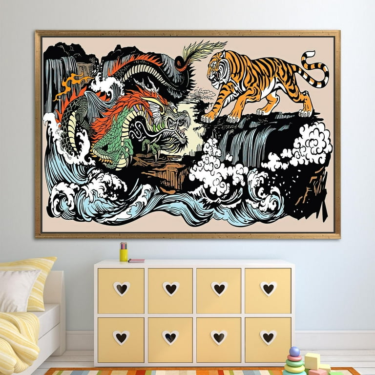 原画/抽象画/モダンアート/インテリア/アクリル画 OLD TIGER(虎波) 原画/抽象画/モダンアート/インテリア/アクリル画 OLD TIGER(虎