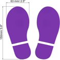 thumbnail image 2 of PATIKIL 6x2.5" Footprint Sticker, 4 Pairs PVC Shoes Floor Decal Sign for Class Decor Stair Guide, Dark Purple, 2 of 6