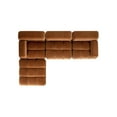 thumbnail image 4 of Jennifer Taylor Home Marcel 109.5" Bubble Modular Modern 4-Piece Reversible Sectional Sofa, Burnt Orange Performance Velvet, 4 of 7