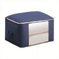 thumbnail image 1 of 1pc Large Storage Bag Organizer Clothes Storage With Reinforced Handle, Storage Containers For Bedding, Comforters, Clothing, Closet, Clear Window, Sturdy Zippers, 1 of 5