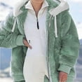 thumbnail image 2 of Aricy Plus Size Winter Warm Coats for Women Fuzzy Fleece Jackets Full Zip Oversized Winter Warm Coats Puffy Sherpa Color Block Patchwork Cardigan Sweatshirt Outerwear with Pockets, 2 of 4