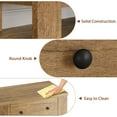 thumbnail image 6 of 6 Drawer Dresser for Bedroom Modern Wood Dresser with Metal Handle Large Storage Cabinet Clothing Closet Light Brown, 6 of 7