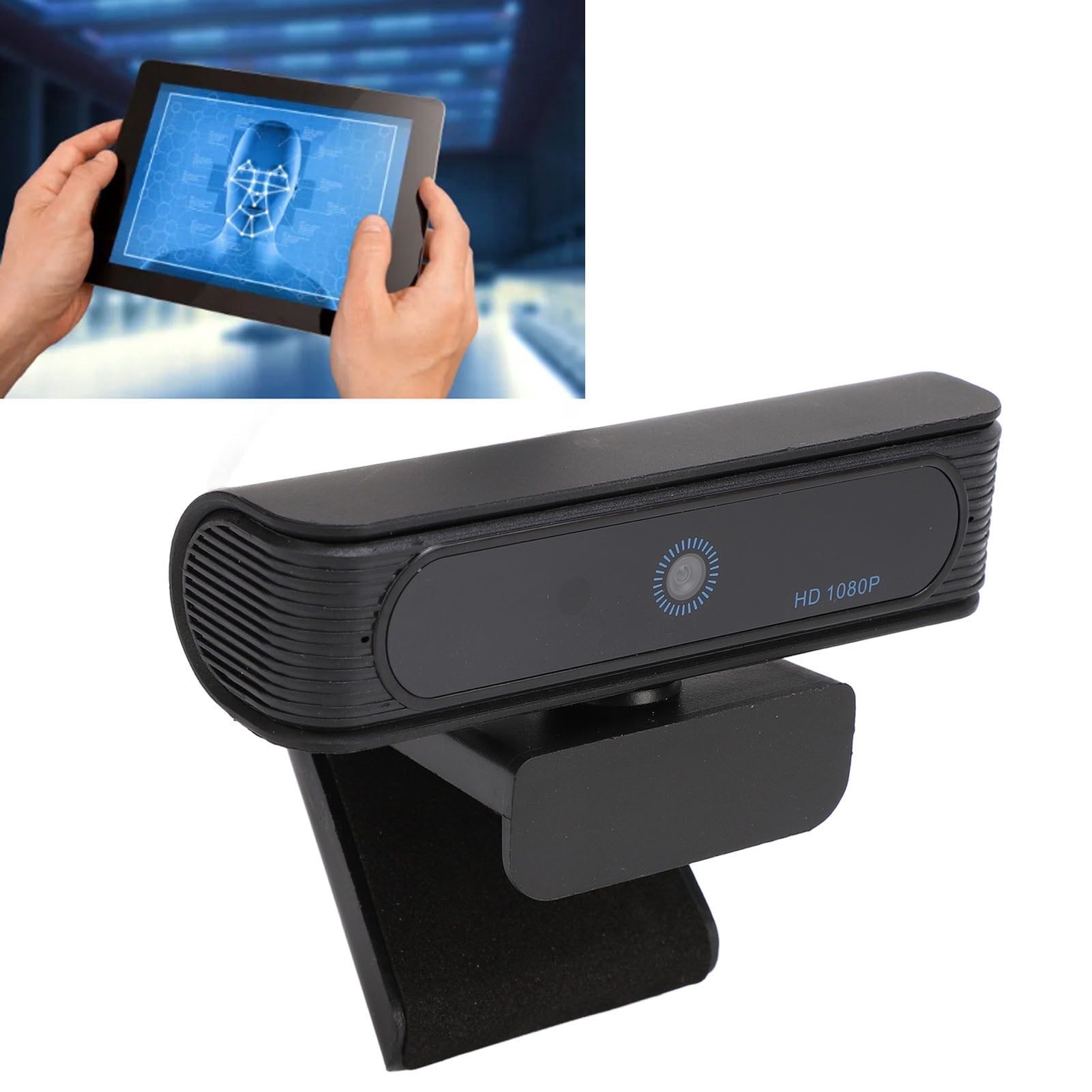 Facial Recognition Webcam, HD 1080P 120 Degree Viewing Angle PC Webcam  for  10 11 for Notebook Computers