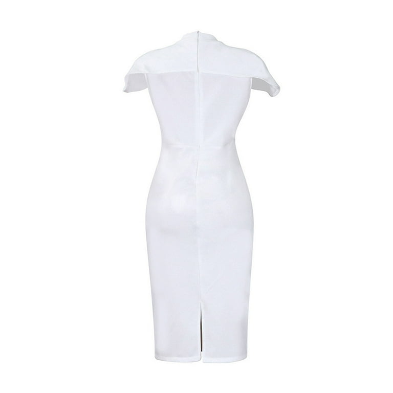 Pure Color Irregular Round Collar Long Sleeve Bodycon Dress Pure Color Irregular Round Collar Long Sleeve Bodycon Dress