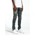 thumbnail image 2 of Crysp Denim Men's Atlantic Distressed Rips Skinny Fit Jeans in Indigo Sand (30, Indigo Sand), 2 of 5