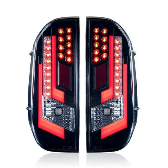 Convient pour Toyota Tundra 2014-2021 Winjet Feu Arrière Assemblage CTWJ-0377-GBC Lentille Claire; Boîtier en Plastique ABS Noir Brillant; Ampoule LED; Feu de Freinage Rouge; Approuvé SAE/point; Ensemble de 2