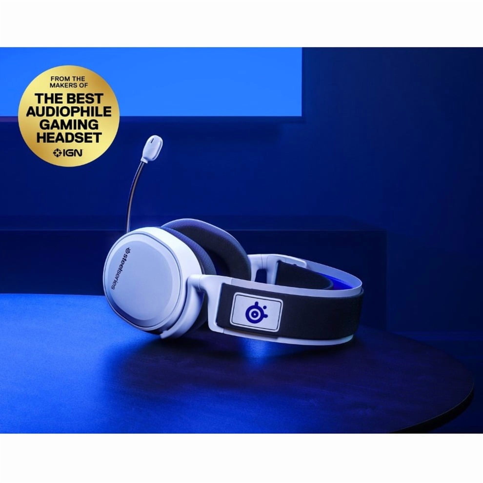 SteelSeries Arctis 7P - Headset - full size - 2.4 GHz - wireless - USB-C - white - for Sony PlayStation 4, Sony PlayStation 4 Pro, Sony PlayStation 4
