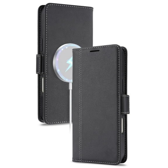 Case for iPhone 17 Pro Max/17 Pro/17 Air/17, Magnetic Flip Wallet Cover Supports Wireless Charging Shell