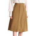 thumbnail image 1 of INSPIRE CHIC Women's High Waist Stretch Pleated Flared Skirt, 1 of 5
