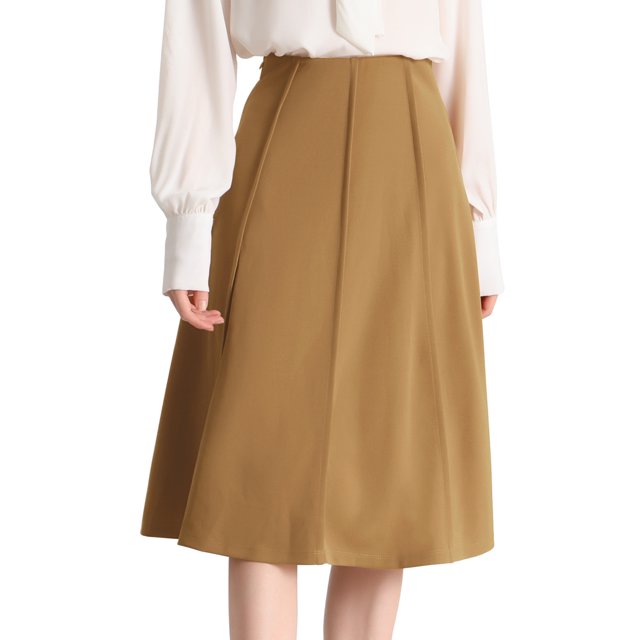 INSPIRE CHIC Jupe Évasée Plissée Extensible Taille Haute pour Femmes