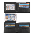 thumbnail image 2 of Mens Genuine Leather RFID Blocking Passcase Security Wallet Bi-Fold Wallet, 2 of 4