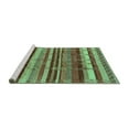 thumbnail image 2 of Ahgly Company Machine Washable Indoor Square Southwestern Turquoise Blue Country Area Rugs, 8' Square, 2 of 4