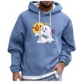 thumbnail image 3 of Mens Hoodies Winter Zip up Hoodie Men Mens Medium Sweatshirt Lightweight Pullover Hoodie Hooded Sweatshirt Warm Men's Halloween Hooded Blue XXL, 3 of 6