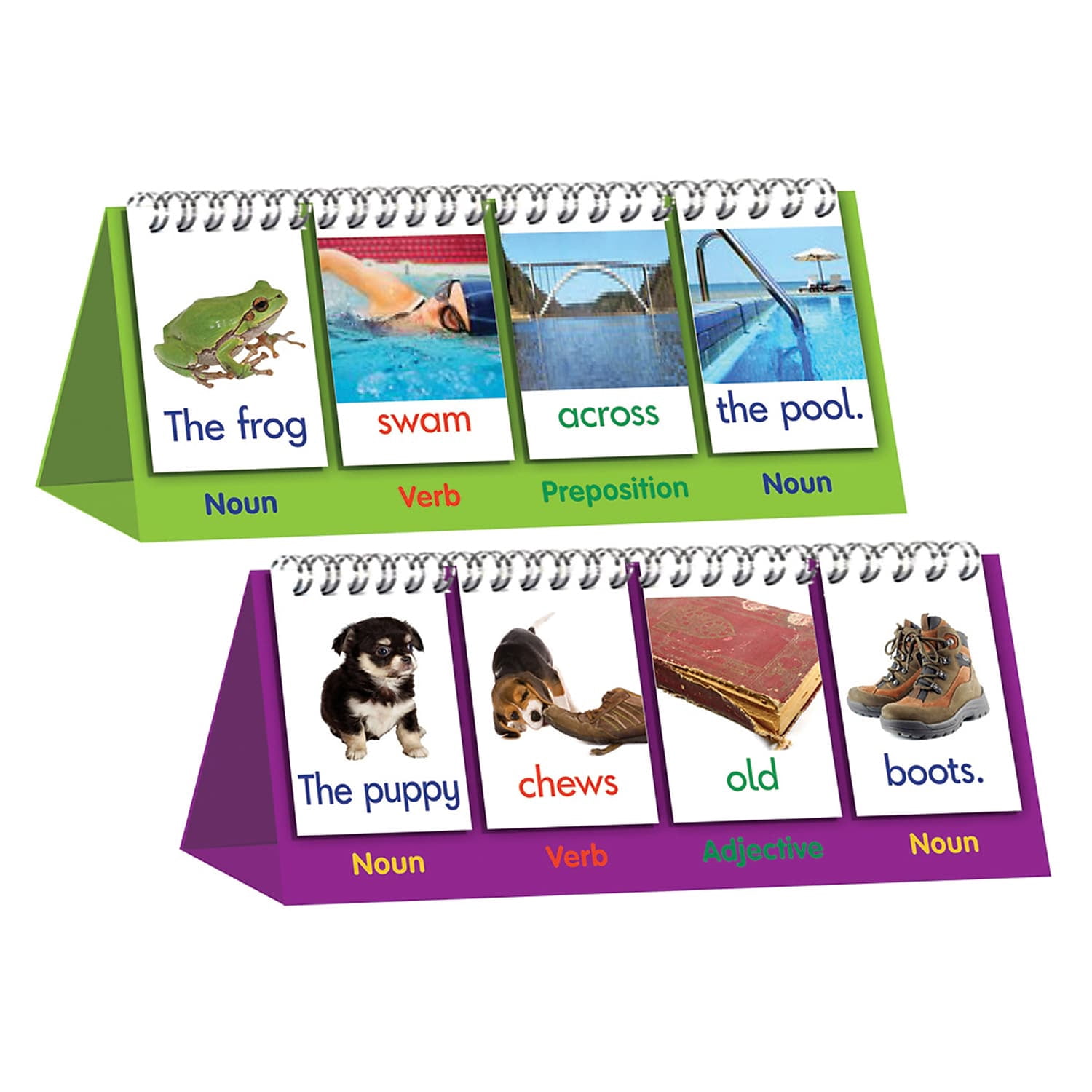 Junior Learning Sentence Flips, Double-Sided Sentence Building Flip Chart, Pack of 3