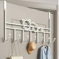 thumbnail image 4 of Yooshoverk Coat Hooks Over Door 7-Hook No-Drill Cat Design for Bedroom Kitchen Storage, 4 of 6