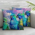 thumbnail image 3 of FUMJ Home Decorative Throw Pillowcases Watercolor Lovely Animal Parrot Cute Birds Patten Cushion Pillow Covers for Outdoor/Indoor Couch Pillows Decor, 3 of 5