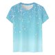 thumbnail image 4 of Camisetas de Manga Corta para Mujeres Moda Impresa Cuello Redondo Camiseta, Lentejuelas Detalle para Primavera Verano Casual Y Fiesta, 4 of 8