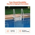 thumbnail image 3 of KFFKFF 4-Step Pool Steps Above Ground, Anti-slip Pool Ladder with Dual Handrailss, Supports up to 400 lbs, Suitable for 48-54 Inch Inground & Above-ground Pools, Grey, 3 of 9