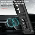 thumbnail image 6 of Dteck Case for Samsung Galaxy S25 Ultra ,Shockproof TPU+PC Built-in 360° Rotate Ring Kickstand Magnetic Shockproof Back Cover for Galaxy S25 Ultra,Black, 6 of 9
