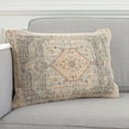thumbnail image 2 of SAFAVIEH Jayde 16" x 22" Modern Moss Green/Blush Medallion Cotton/Polyester Decorative Pillow, 2 of 6