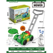 Bubble Lawn Mower for Kids Robot Toy, Smart Talking Robots, Gift for Boys and Girls Age 3+, Intelligent Partner And Teacher, with Voice Controlled And Touch Sensor, Green