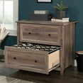 thumbnail image 3 of Sauder Edge Water 2-Drawer Lateral File Cabinet, Washed Walnut Finish, 3 of 11