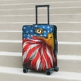 thumbnail image 6 of Logiee Eagle Head With American Flag Print Travel Luggage Cover,Suitcase Protector, Washable Elastic Suitcase Baggage Cover,Closure for Wheeled Suitcase Fit 18-32 Inch Luggage-Small, 6 of 7