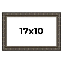 17x10 Frame Black Bamboo Solid Wood Picture Frame Width 1.5 Inches | Interior Frame Depth 0.5