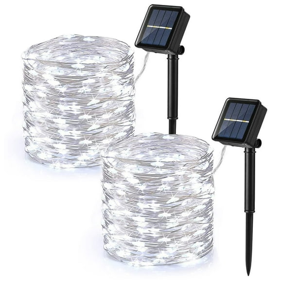 Luzes de Fadas Solares Brizled 400 LED 40m 2 Pacotes Branco Frio
