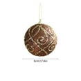 thumbnail image 3 of mtvxesu Brown Foam Christmas Tree Ornaments - Coffee Themed Hanging Balls With Glitter Finish For Holiday Decor (1 Pack), 3 of 6