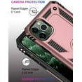 thumbnail image 4 of For Motorola Moto G Pure Shockproof Hybrid Dual Layer PC + TPU with Ring Stand Metal Kickstand Heavy Duty Armor Shell Phone Case Cover by Xpression [Rose Gold], 4 of 9