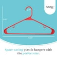 thumbnail image 5 of ROYALE Plastic Hangers 60 Pack - Red Clothes Hanger with Hooks – Heavy Duty Space Saving Coat Hangers Ideal for Everyday Use for Tops, Skirt, Dress, Shirts, Pants (60 Pack, Red), 5 of 9