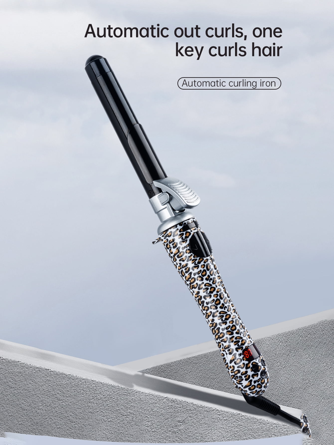 Automatic Rotating Curling Iron, 360° Dual-Direction with Digital Temperature Control, Anti-Scald Design, Negative Ion Hair Care, Rapid Heating, Ceramic Coating, Long-Lasting Curls for All Hair Types
