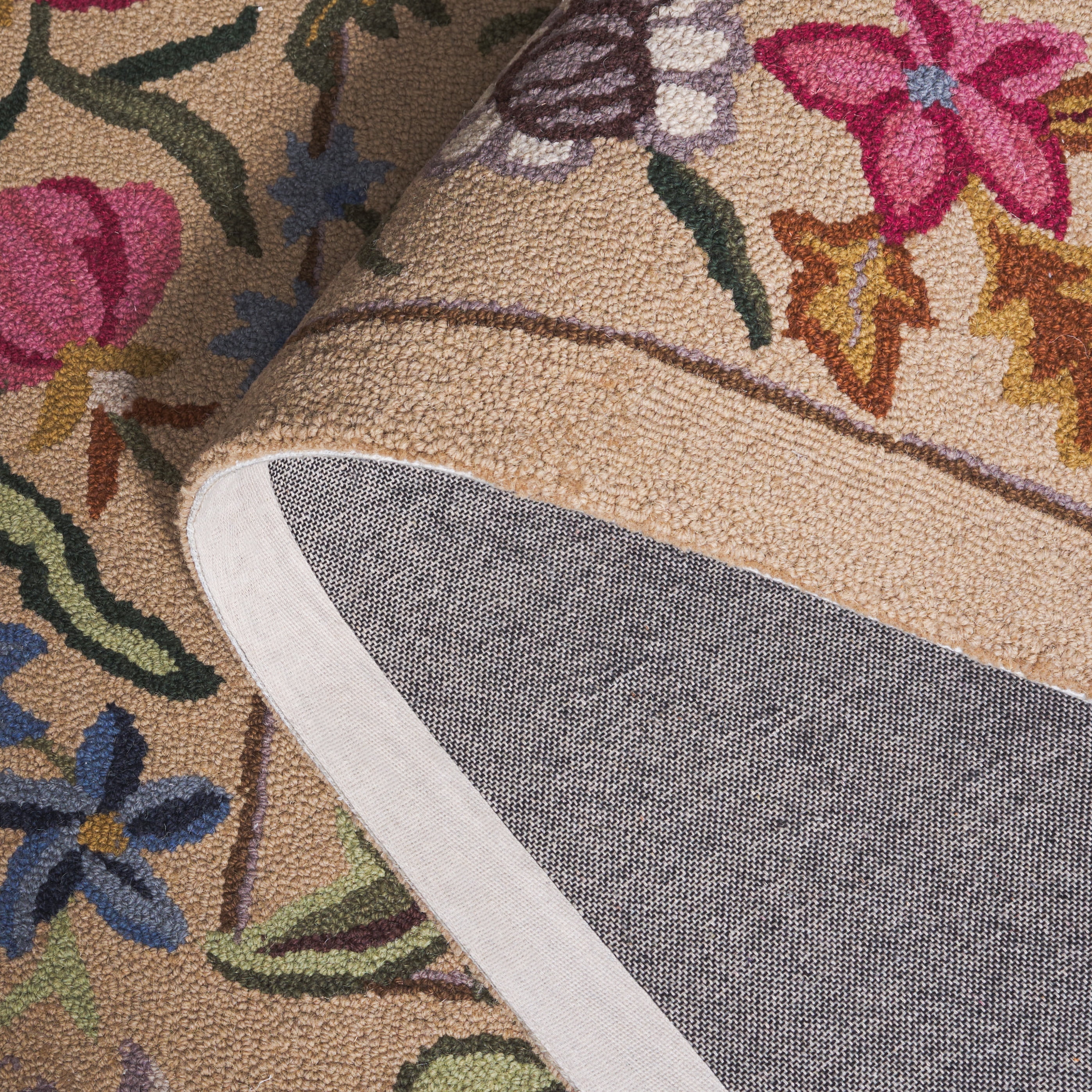 Safavieh Chelsea Mabelle Floral Wool Area Rug, Beige/Pink, 9' x 12'