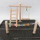 thumbnail image 4 of Soporte para jaula de pájaros, percha de madera para gimnasio, escalera para escalar loros, cadena para masticar, columpio para agapornis, periquitos, pinzones, 4 of 5
