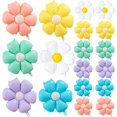 thumbnail image 1 of Yanonmyfd 18 globos de margaritas, globos de flores coloridas, decoraciones de fiesta de cumpleaños para bodas, cumpleaños, baby shower Party (rosa, amarillo, blanco, verde, morado azul),6 colores, 1 of 6