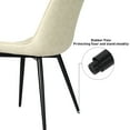 thumbnail image 3 of AVAWING Mid-Century Modern Dining Chairs Set of 4,  Leather Upholstered Leisure, Indoor, Beige, 3 of 6
