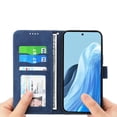 thumbnail image 4 of Funda Tipo Billetera para Xiaomi Redmi 15 4G Carcasa Abatible con Porta Tarjetas, Bolsillo para Efectivo, Soporte Ajustable, Cierre Magnético y Correa de Muñeca Azul, 4 of 6