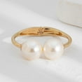 thumbnail image 6 of Wide Cuff Pearl Bracelet, Gold, 6 of 6