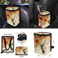 thumbnail image 6 of KUIFORTI Sunflower Car Seat Covers Full Set Cute Hummingbird Steering Wheel Covers, Cup Coaster, Safety Belt Cover Pad, Chapstick Holder, Automotive Vehicle Garbage Cans, 6 of 7
