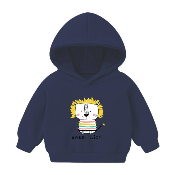 Gibobby Sudadera con capucha de manga larga de invierno para niños pequeños y niñas, prendas de vestir para niños, ropa de dibujos animados Love Tiger(D, 6-7 Años)
