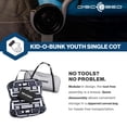 thumbnail image 4 of Disc-O-Bed Youth Single Cot Kid-O-Bed, Portable Bunk with Travel Carry Bag, Tan, 4 of 7