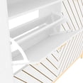 thumbnail image 5 of Shoe Storage Cabinet with a Shelf, Shoe Cabinet with 4 Doors, Shoe Rack Organizer for Entryway, Hallway, Closet, Living Room,  White, 5 of 7